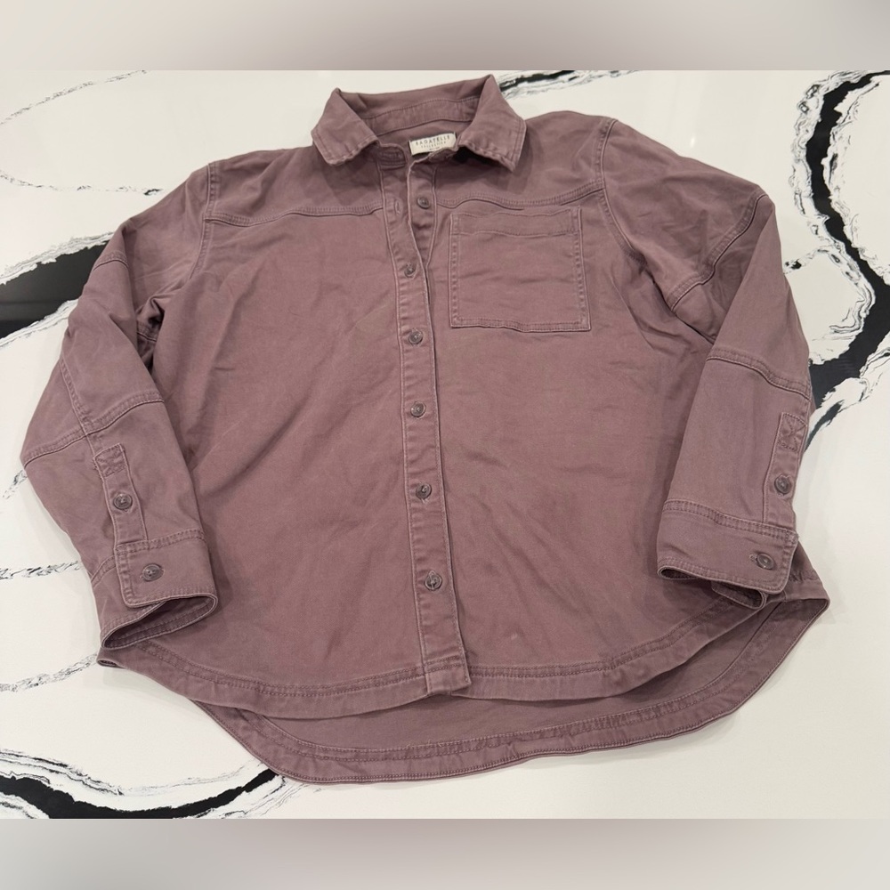 Bagatelle Collection Utility Overshirt Women’s Size Medium Dusty Lilac